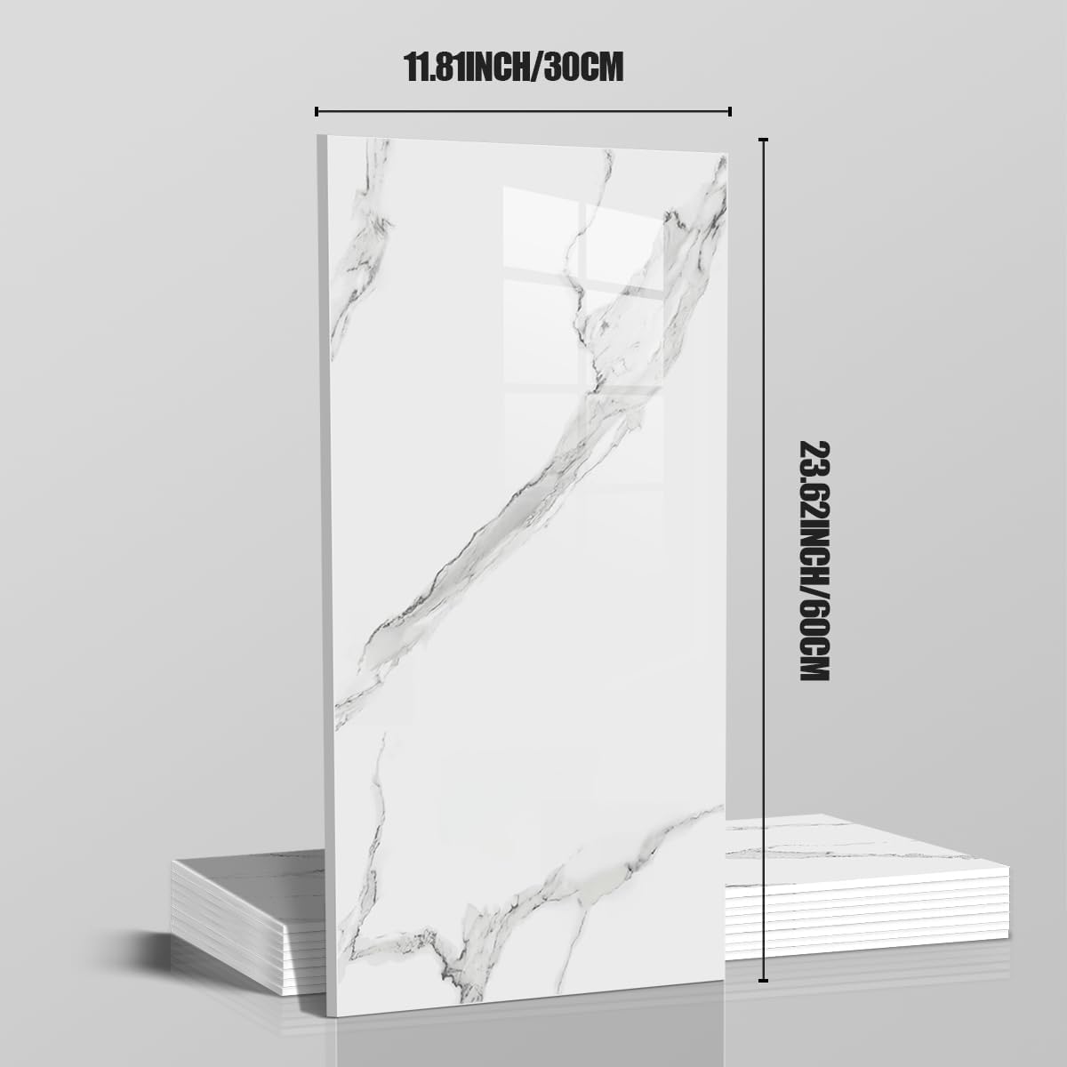 10-Pack Marble Effect Wall Panels