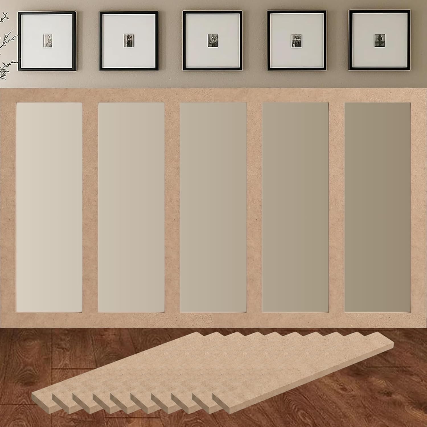 10-Pack Unfinished MDF Slats