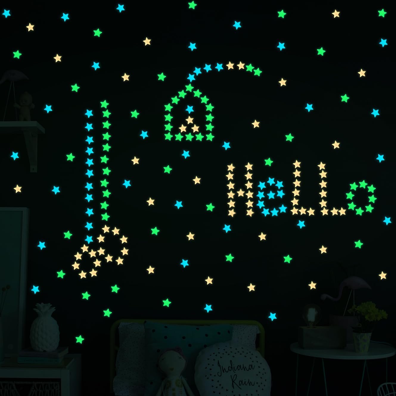 100-Piece Multicolor Star Decals