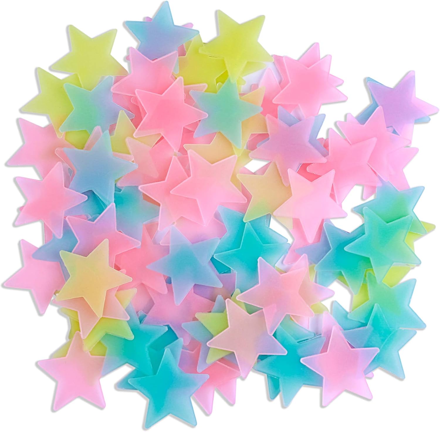 100-Piece Multicolor Star Decals