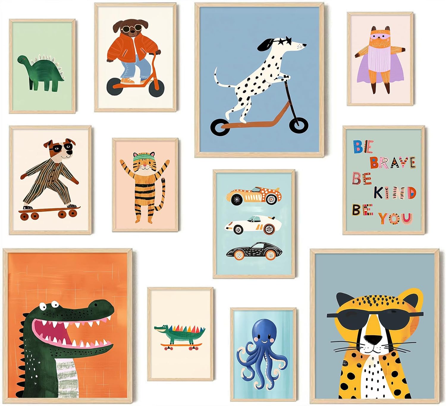 12-Piece Unframed Canvas Wall Art Set