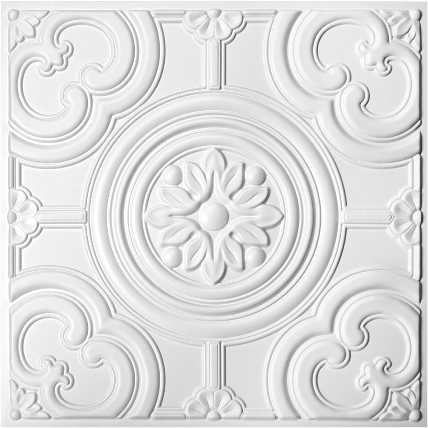 24-Pack White PVC Ceiling Panels