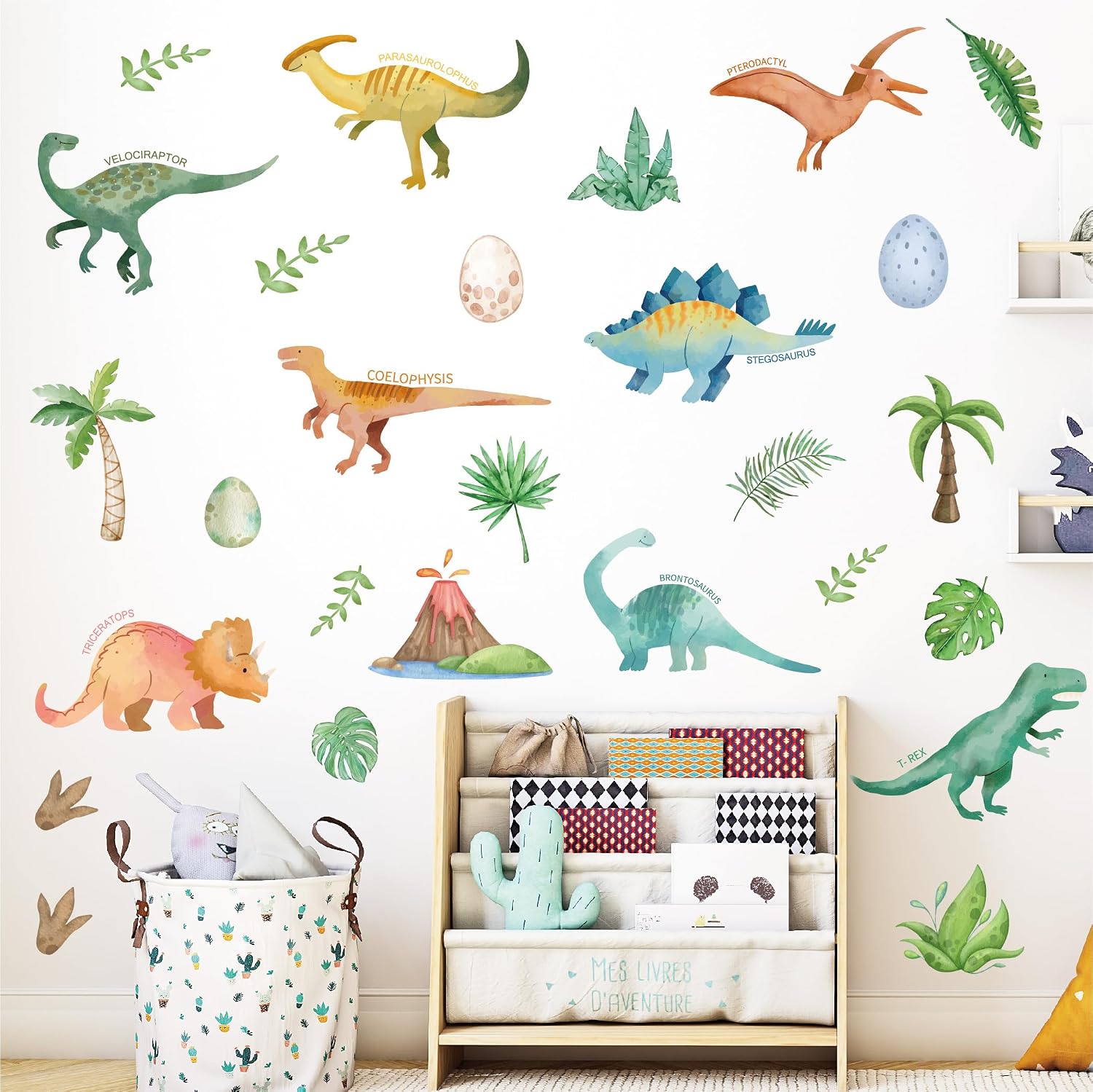 28-Piece Dinosaur Peel and Stick Decals
