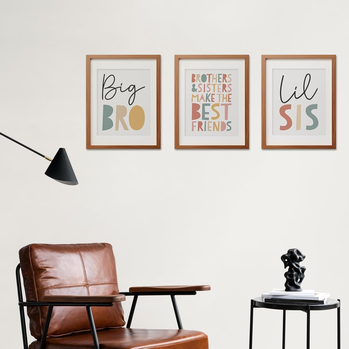 3-Piece Sibling Themed Wall Art Set