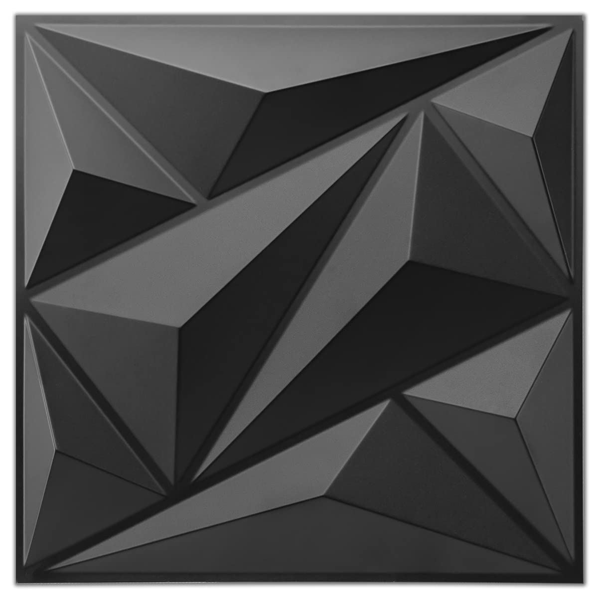 33-Pack Black Geometric Wall Panels