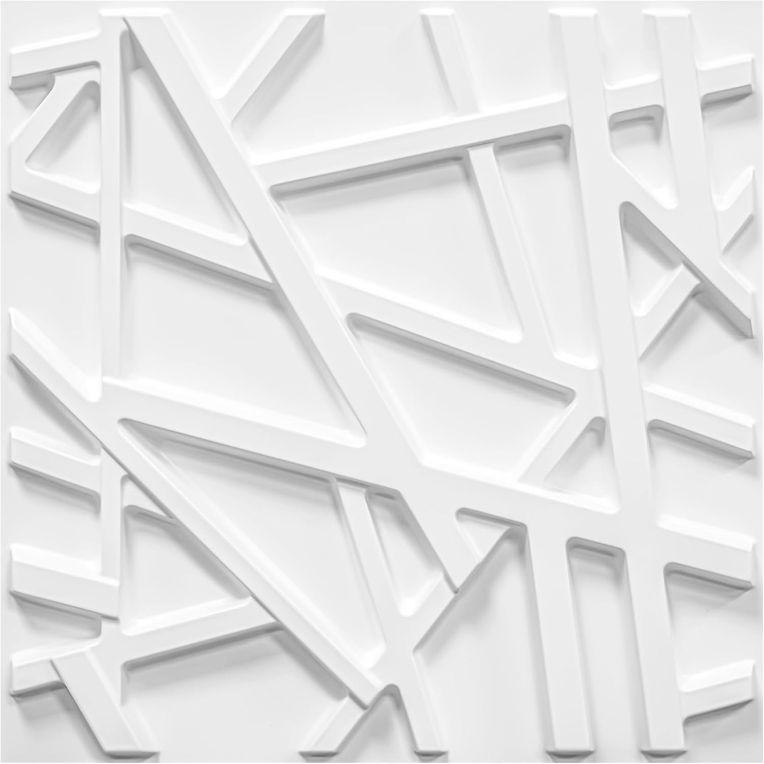 33-Pack White Geometric Wall Panels
