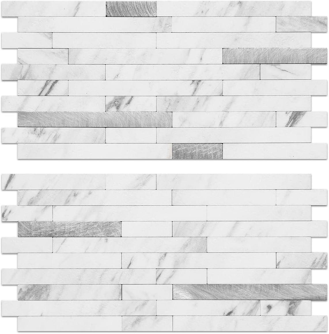 40-Sheet Faux Marble Backsplash Tiles