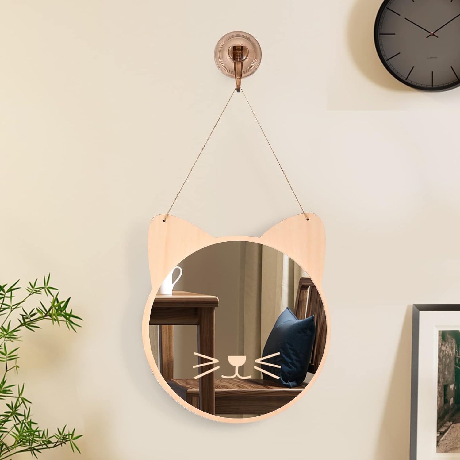 Cat Face Acrylic Wall Mirror