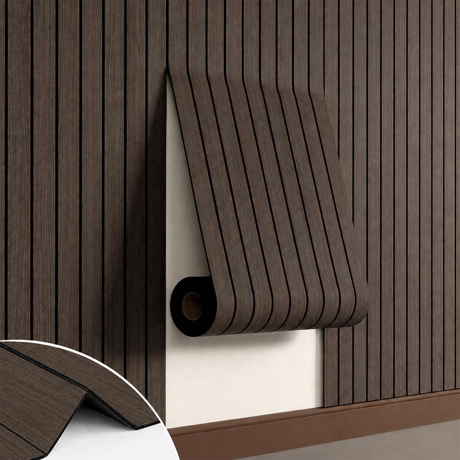 Smoked Wood Grain Style Wall Panel
